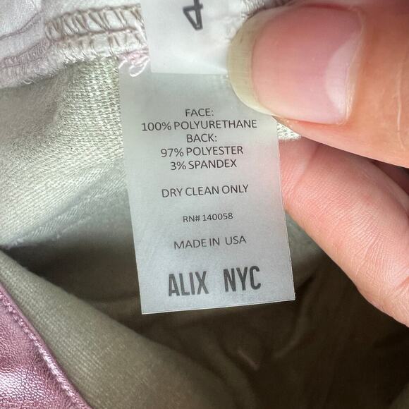 ALIX NYC Metallic Pink Jay Pants Size 4 - Picture 6 of 6